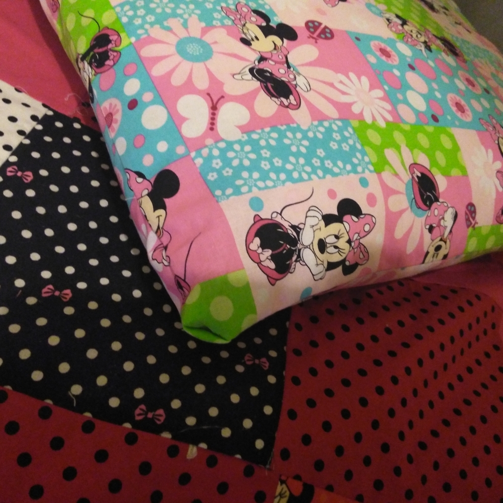 Handcrafted 20x18 Minney mouse pillow
